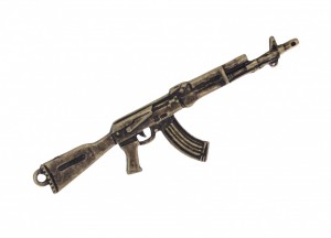 Chaveiro rifle ouro velho