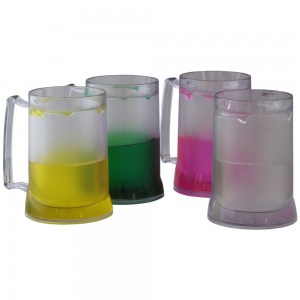 Caneca de 400 ml para Chopp, em acrlico transparente, com gel