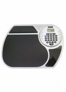 Mouse pad com calculadora de 8 dgitos, almofada para descanso do punho de couro sinttico