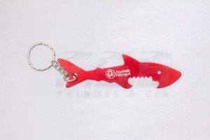  Chaveiro Aluminio Abridor Tubaro Shark Personalizado 