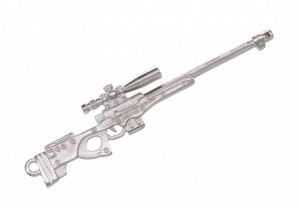 Chaveiro rifle sniper Magnum nquel