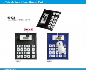 Mouse pad com calculadora, material de plstico