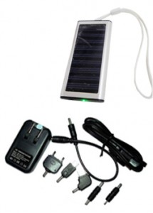 Carregador solar com cabo USB, material de plstico resistente