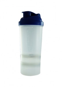 Coqueteleira de plstico resistente para academia, capacidade para 400 ml